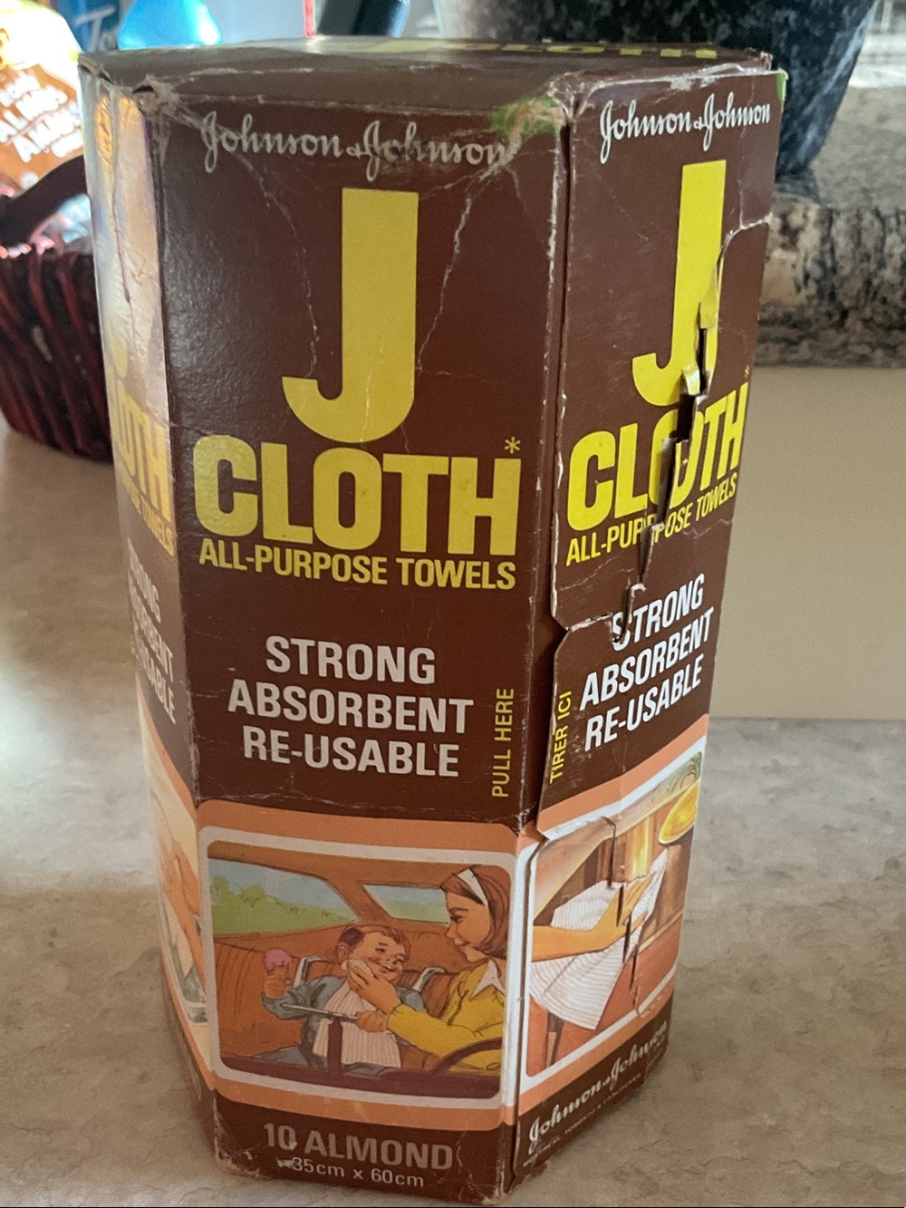 J Cloth All-Purpose Towels - Almond. Vintage unopened box